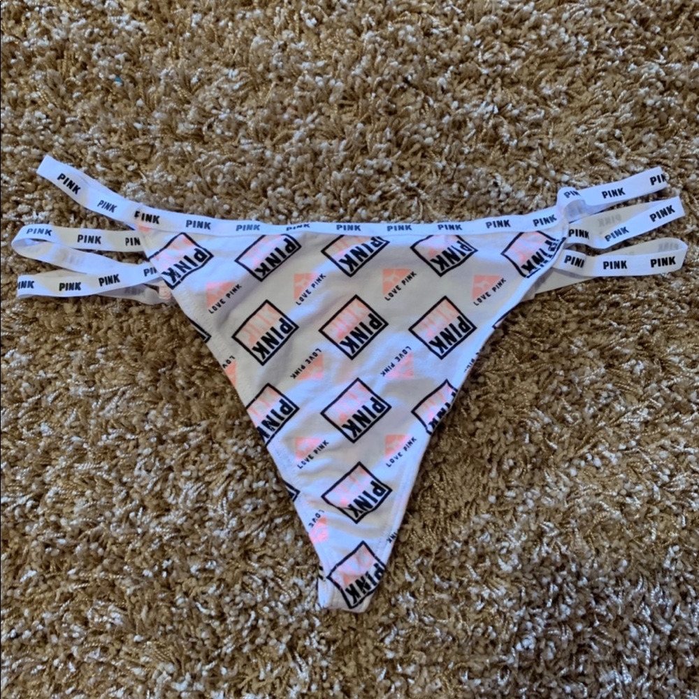 Victoria’s Secret PINK Strappy Logo Thong